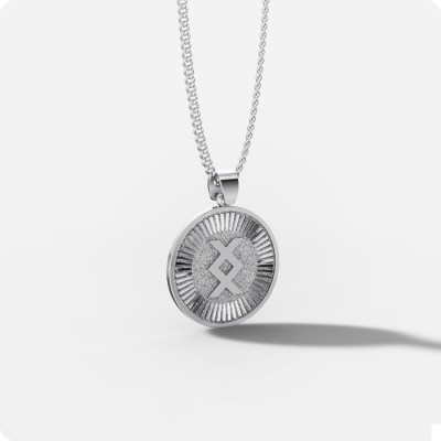 Руна Ингуз (Инг) из серебра Руна Ингуз (Инг) из серебра